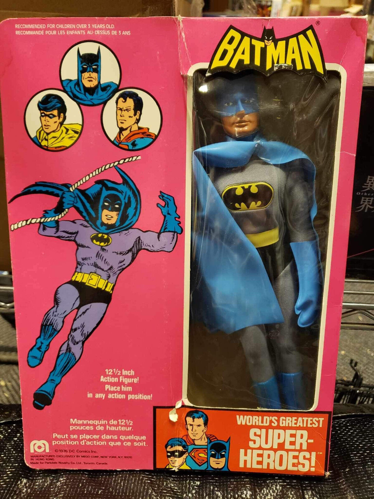 Vintage 1976 Mego 12" Inch DC Comics BATMAN Action Figure
