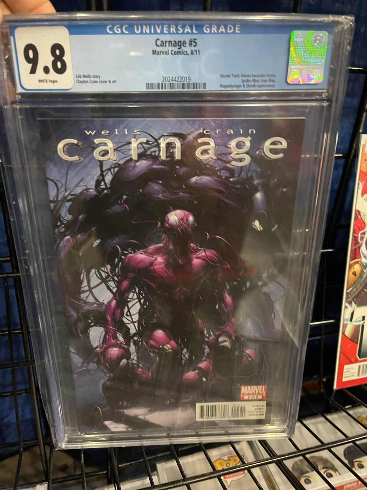 Carnage #5 Marvel CGC 9.8 Clayton Crain 2011 Comic NM+