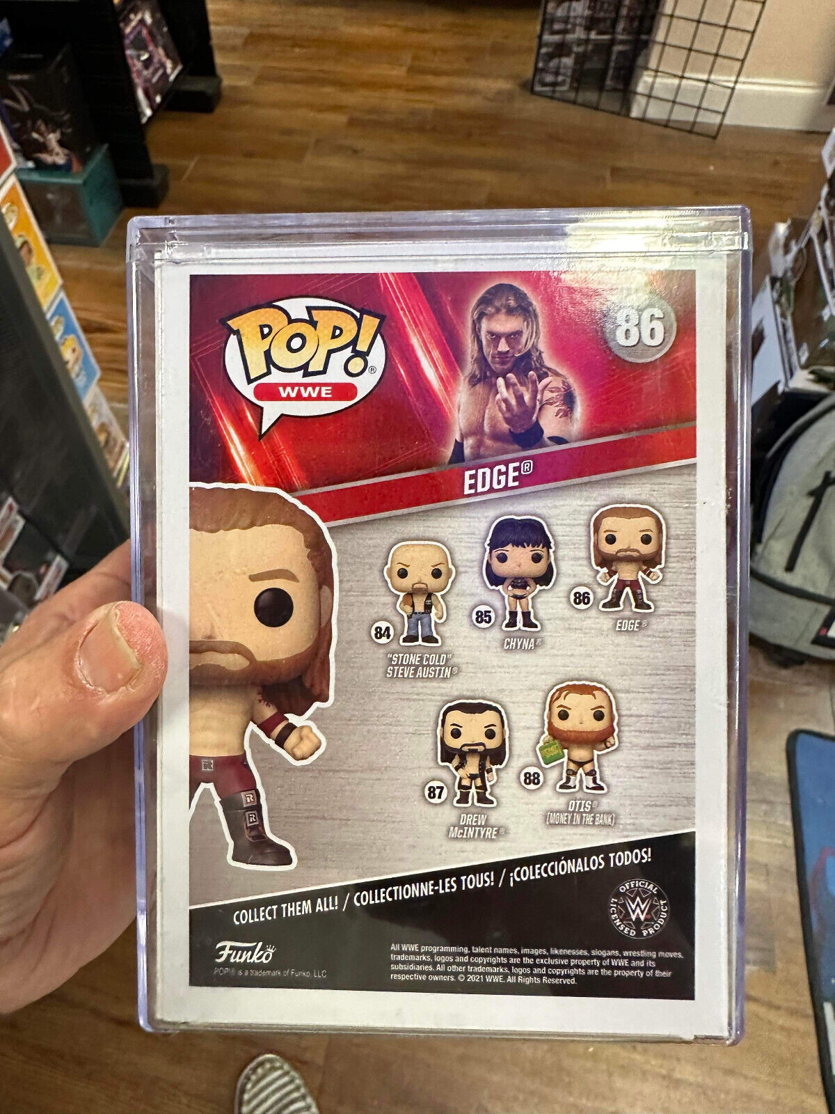Edge Signed WWE Funko Pop! Vinyl Figure #86 JSA COA