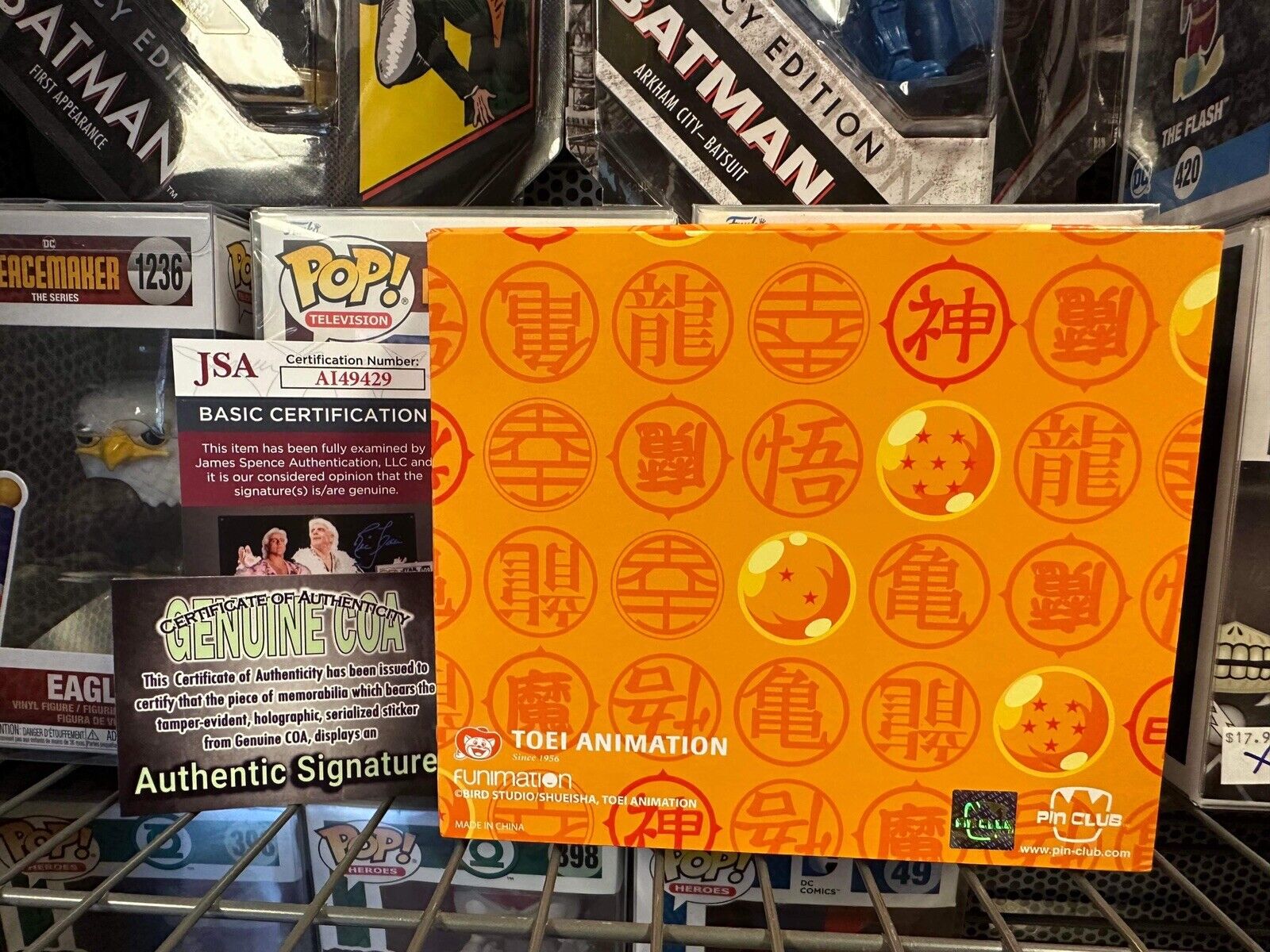 Dragon Ball Pin Set LTD 100 Rare limited 3X Signed JSA SABAT Rare