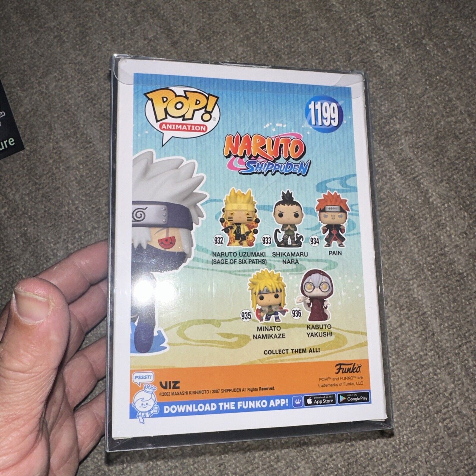 Funko Pop Kakashi Hatake 1199 AAA Chase signed by Dave Wittenberg W COA + Quote!
