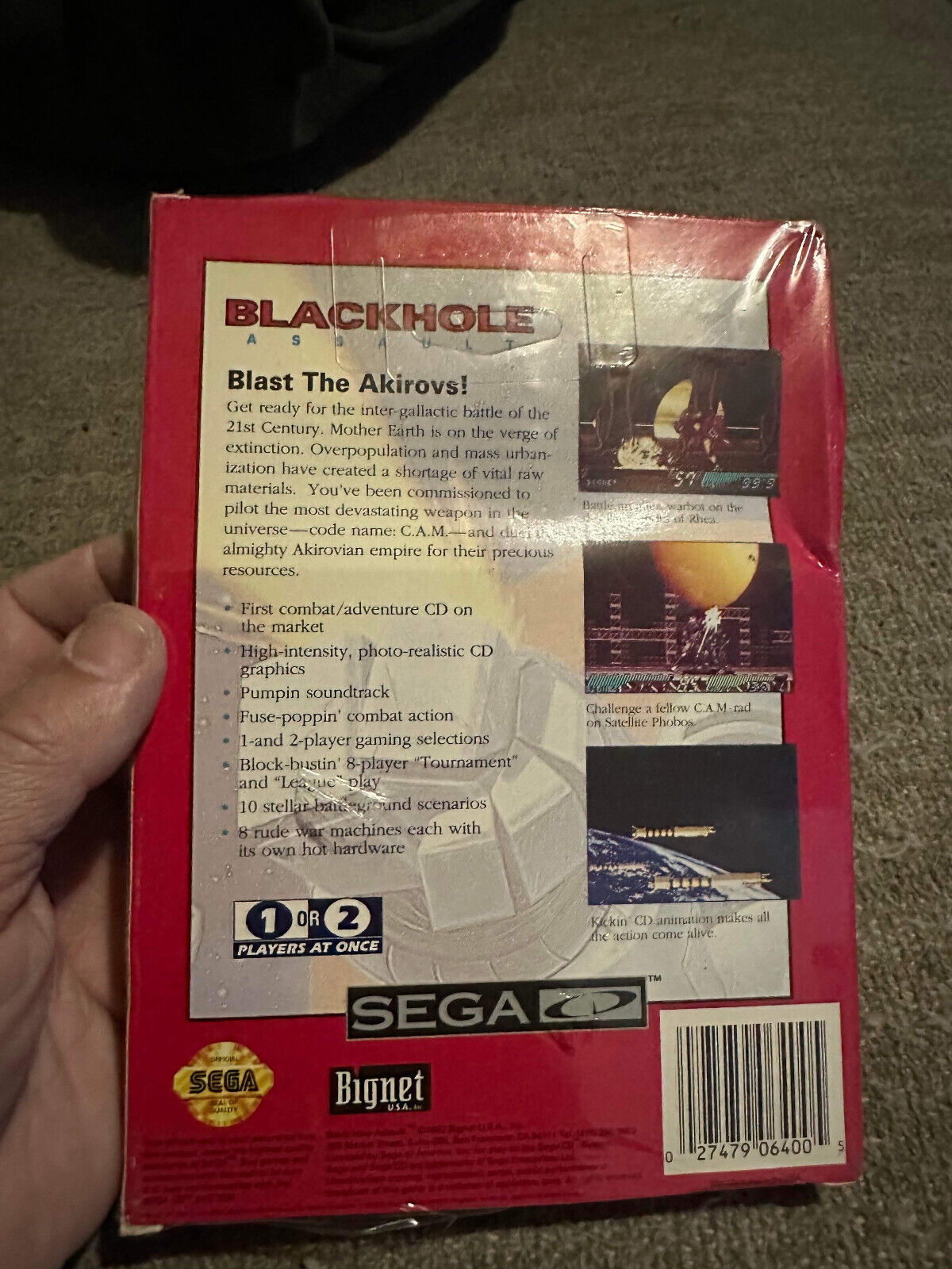 Black Hole Assault (Sega CD, 1992) New w Box DMG