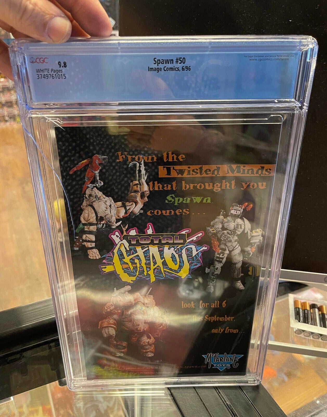 Spawn #50 CGC 9.8 WP 1996 (McFarlane & Capullo #1 Homage Cover) NM+