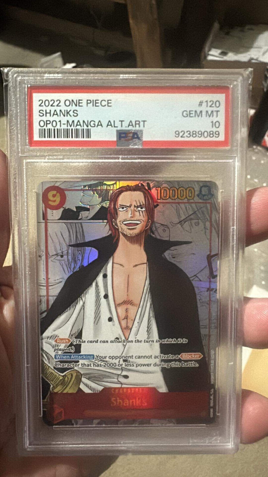 One Piece Shanks Alt Art Manga PSA 10