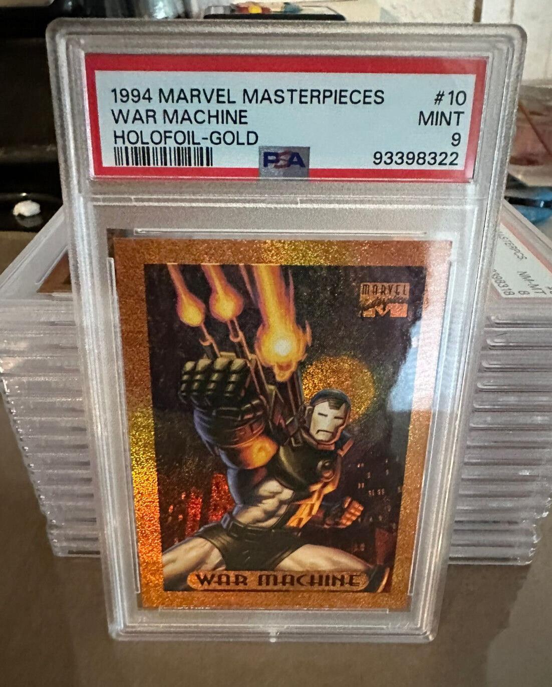 1994 Marvel Masterpieces - Bronze Holofoil War Machine #10 - PSA 9