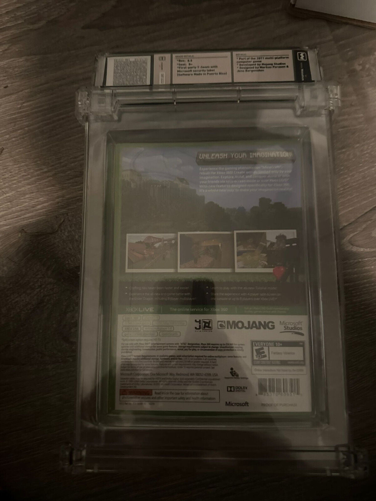 Minecraft: XBOX 360 Edition - WATA 8.5 B+ Brand New Factory Sealed