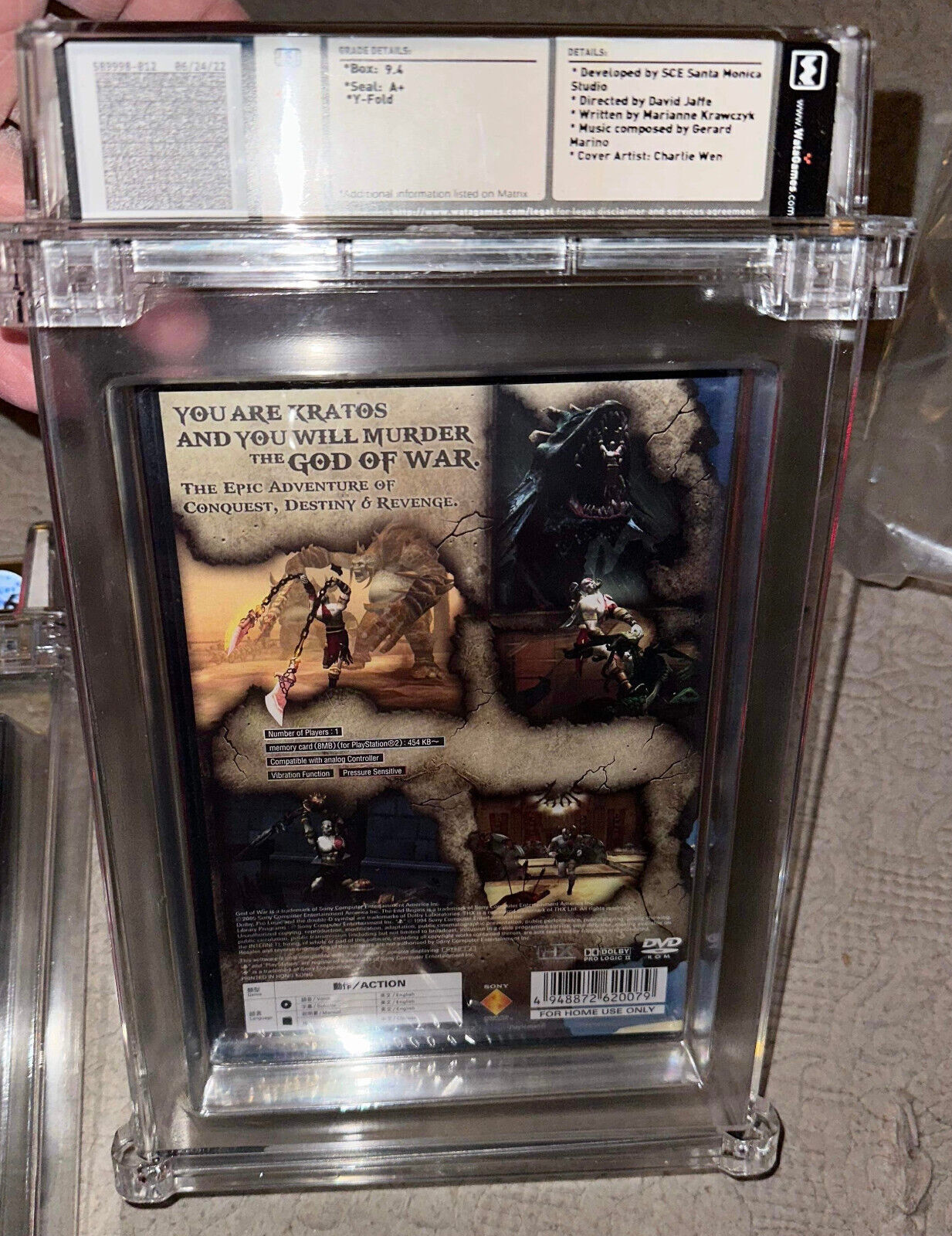 9.4 A+ God of War (Sony PlayStation 2, PS2) Factory Sealed New! WATA - ASIA