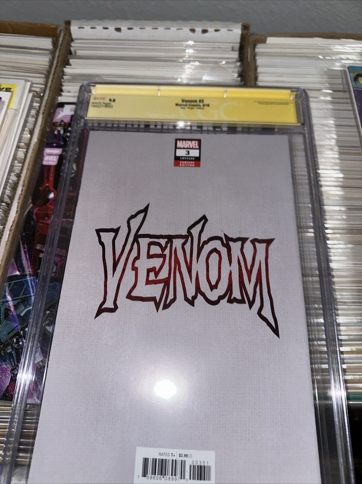 Venom #3 Skan Variant CGC 9.8 First Knull Signed By Skan Virgin