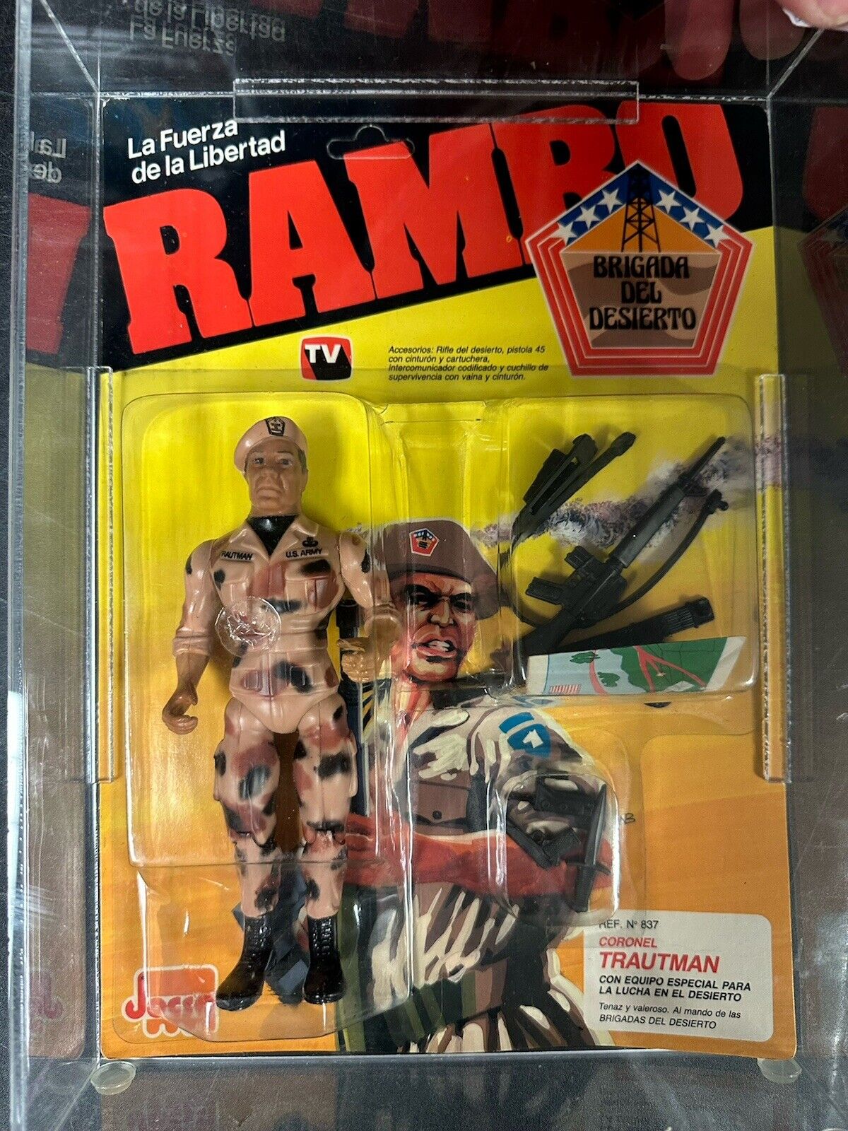 Rambo Trautman Josca Sealed With Acrylic Case Argentina RARE