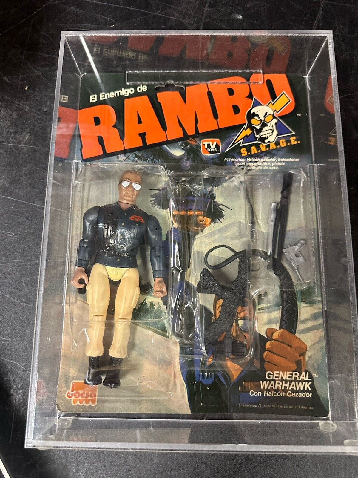 Rambo General Warhawk Josca Sealed With Acrylic Case Argentina RARE