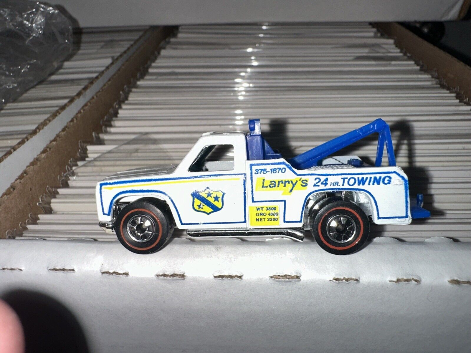 Vintage 1974 Hot Wheels Redline RAMBLIN’ WRECKER LARRY’s 24 Hr Towing Tow Truck