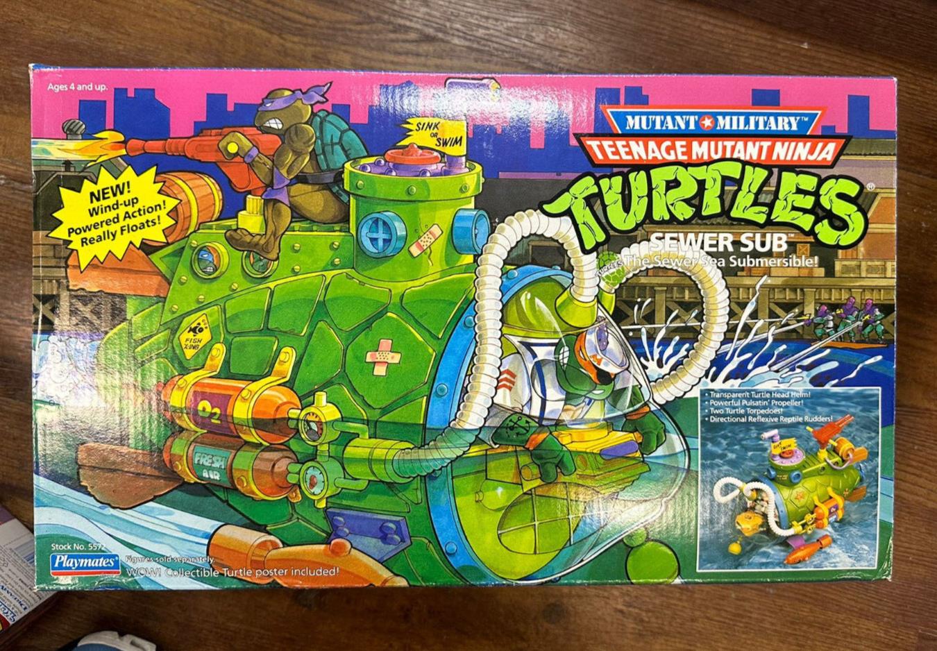 Sewer Sub Teenage Mutant Ninja Turtles TMNT 1991 Playmates Sealed