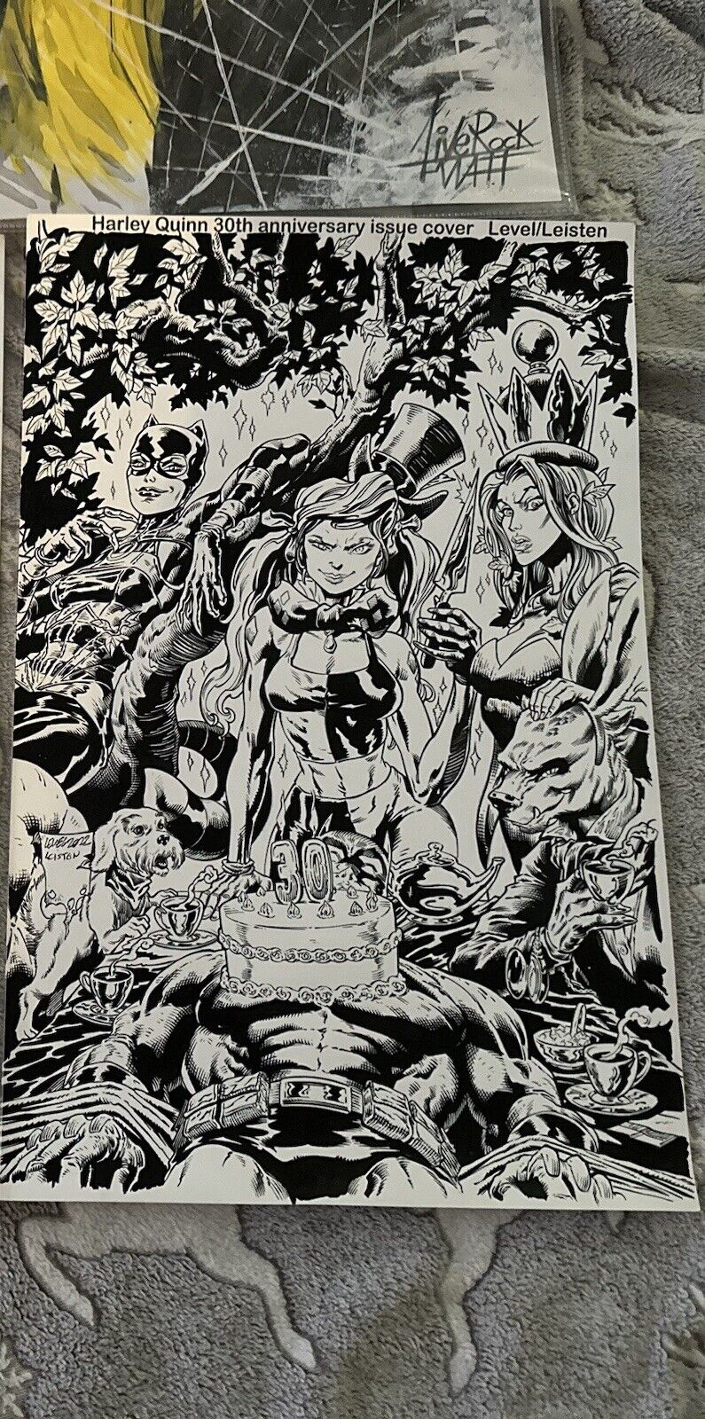Original Comic Cover Art Harley Quinn 30th anniversary Level Leisten Pencil Ink