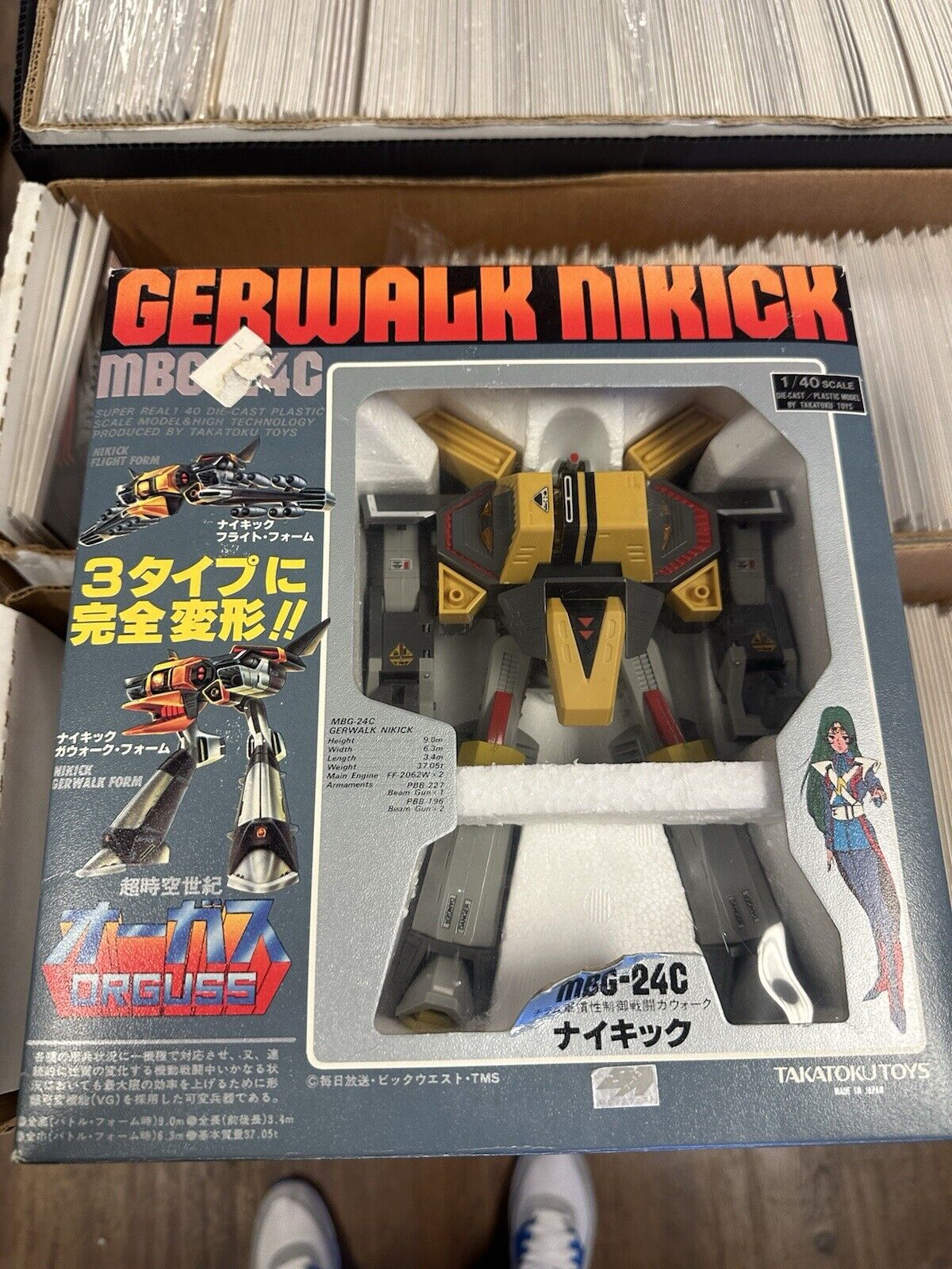 Orguss Gerwalk Nikick 1/40 Scale Robotech Takatoku Boxed