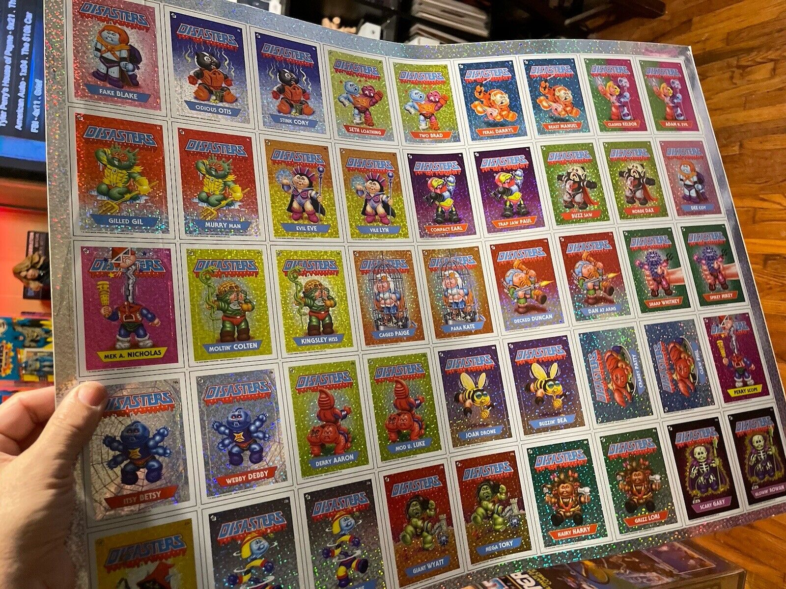 Masters Of The Universe Garbage Pail Kids Uncut Sheets Scareglow