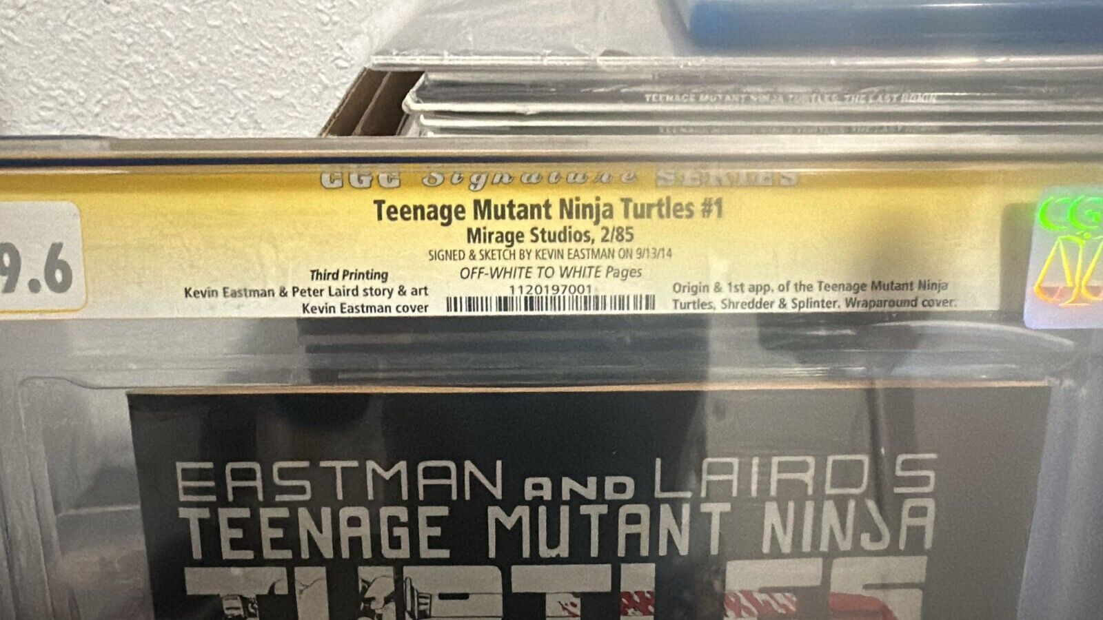 Teenage Mutant Ninja Turtles #1 - 3rd Print Signed / Sketch by Eastman CGC 9.6
