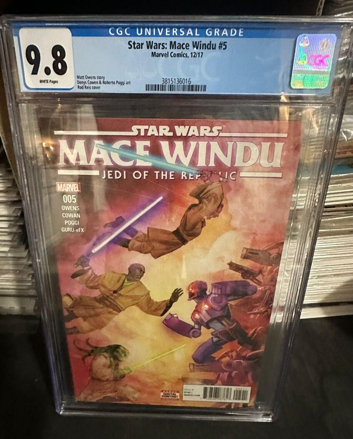 Star Wars Mace Windu Jedi of the Republic #5A Reis CGC 9.8