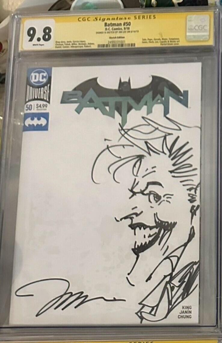 Batman #50 Blank Sketch / Artist Sketch CGC JIM LEE SS 9.8