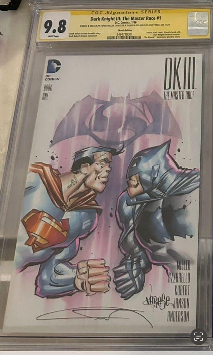 DK III Master Race FRANK MILLER Artist Signed & Sketch CGC 9.8 Batman / Superman