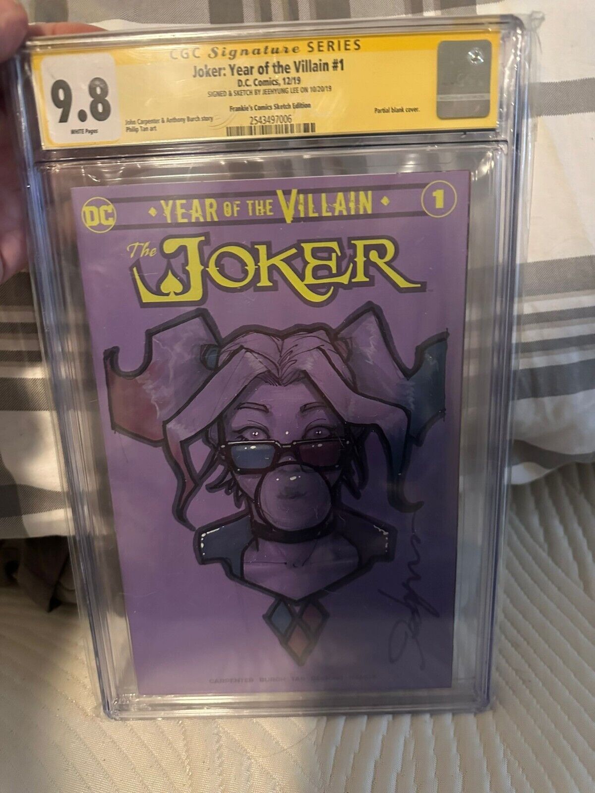 Joker Year of the Villain #1 DC Comics CGC 9.8 SS LEE / Sketch & Signed - Harley