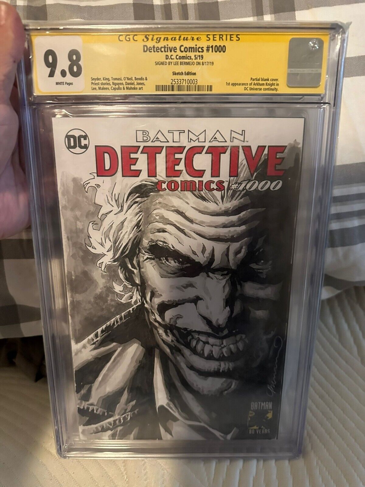 Detective Comics #1000 DC Comics CGC 9.8 SS LEE BERMEJO / Sketch & Signed