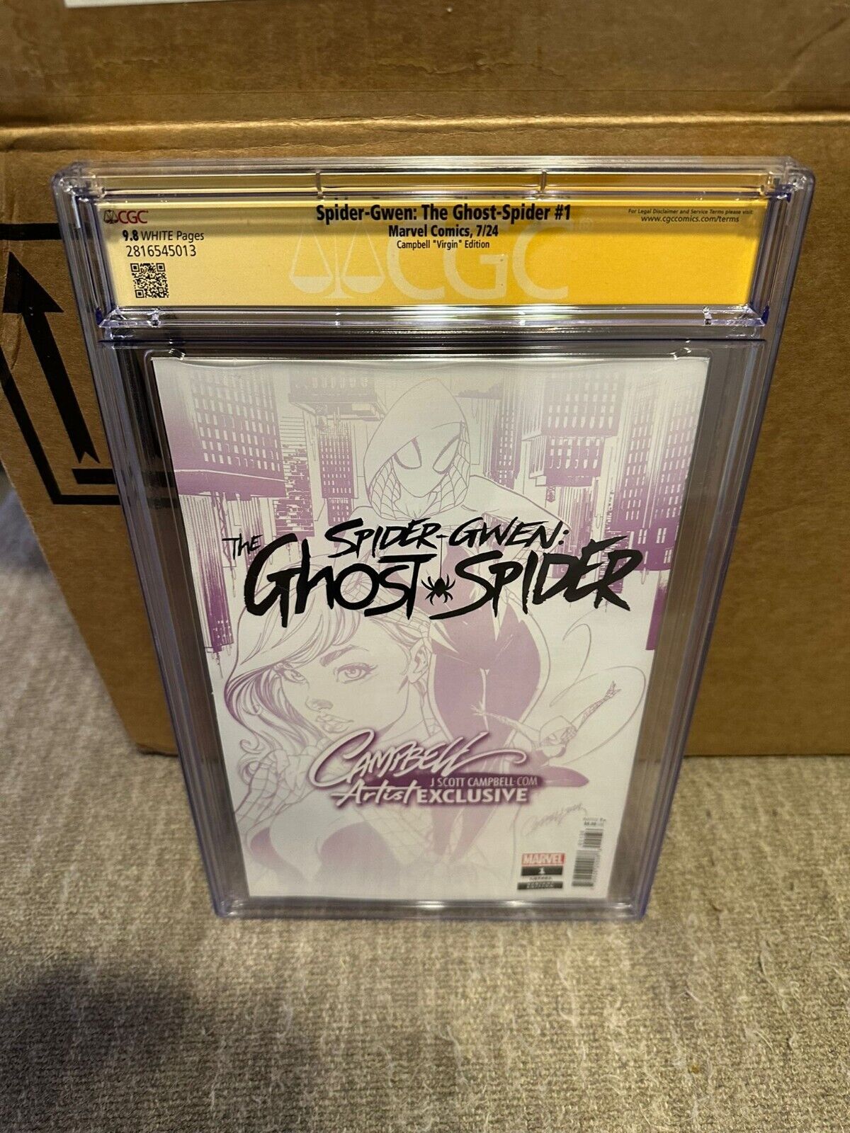 Spider-Gwen Ghost-Spider #1B CGC 9.8 Campbell Virgin Variant (2024 Marvel)