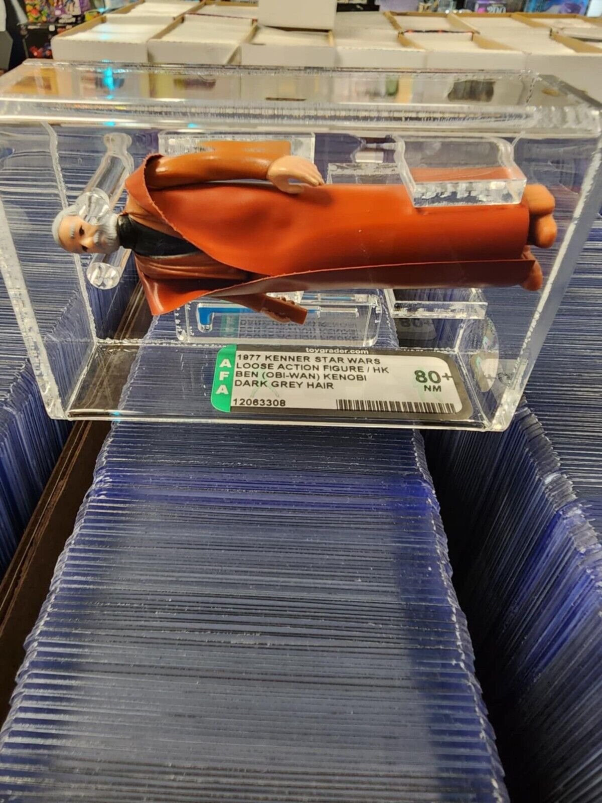 Star Wars Vintage 1977 Kenner Loose Ben Obi-Wan Kenobi Dark Grey Hair AFA 80+