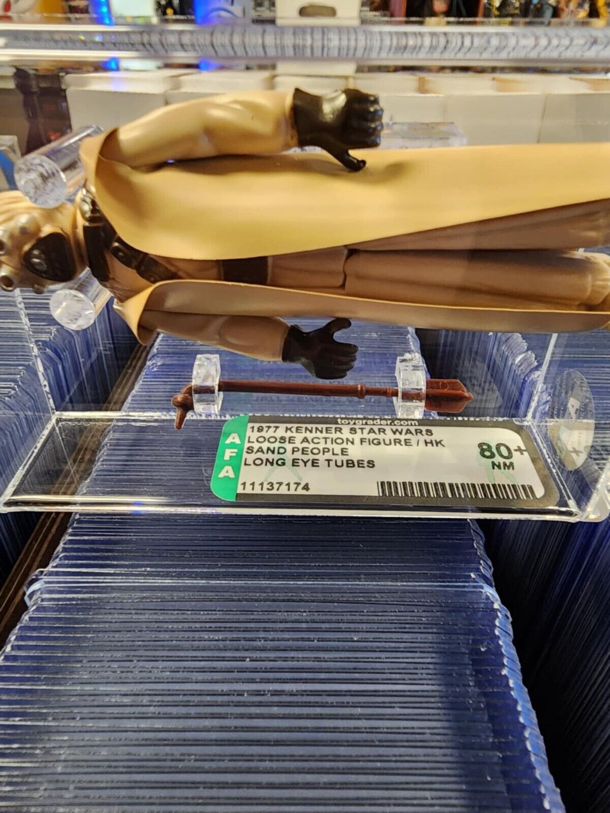 1977 Kenner Star Wars Loose Action Figure Sand People Long Eye Tubes AFA 80+