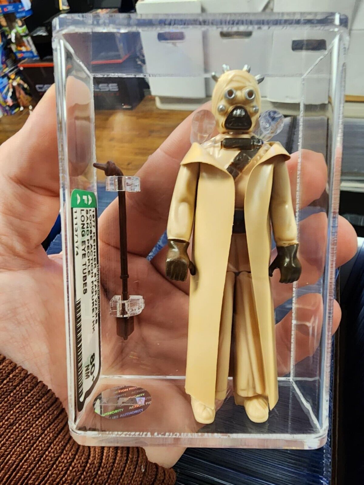 1977 Kenner Star Wars Loose Action Figure Sand People Long Eye Tubes AFA 80+