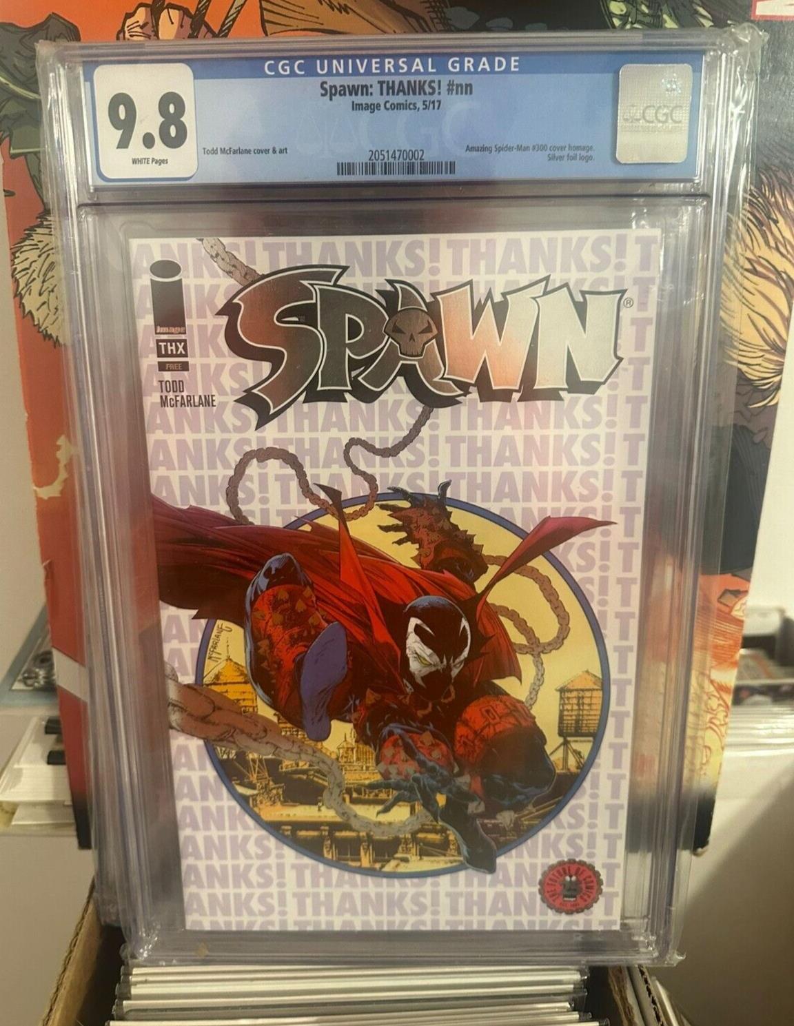 Spawn Thanks Thanks! NN CGC 9.8 Retailer Incentive ASM 300 Homage Todd McFarlane