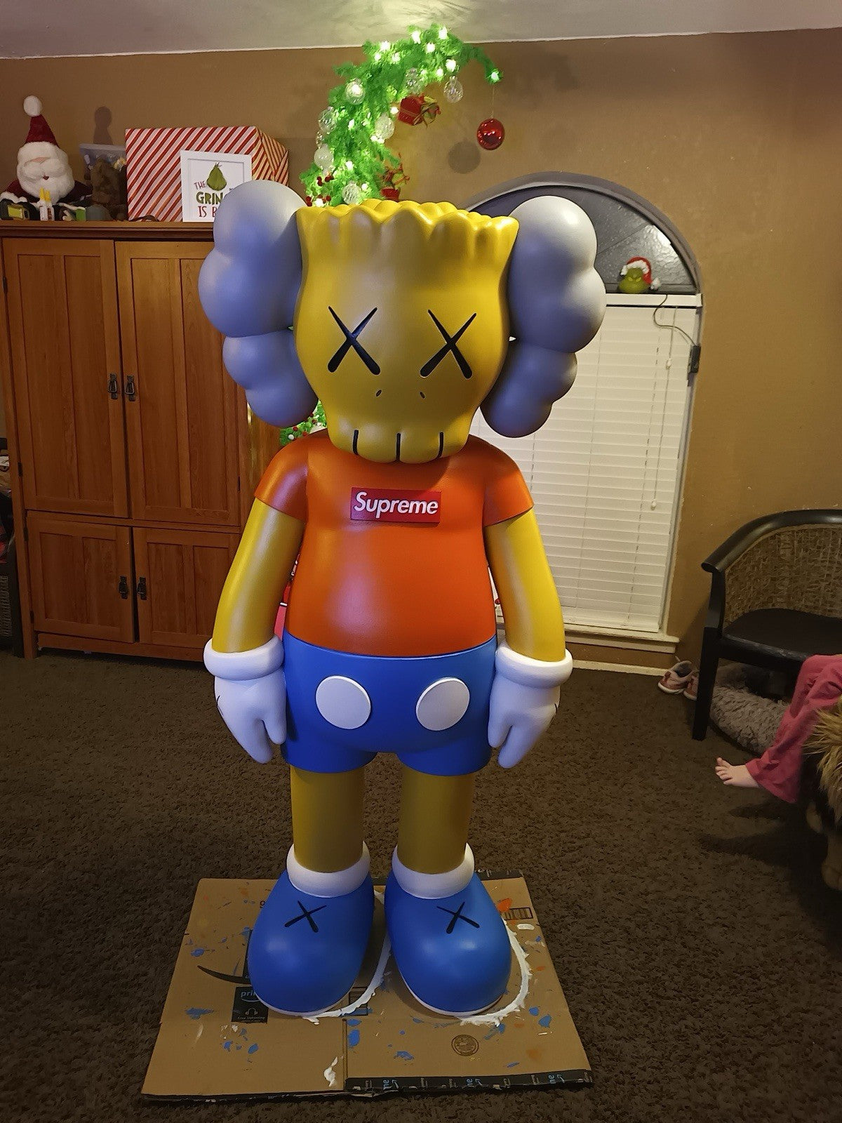 BART Simpson Kaws 3-D Print 5Ft 1” Statue Supreme Sneaker Store Display