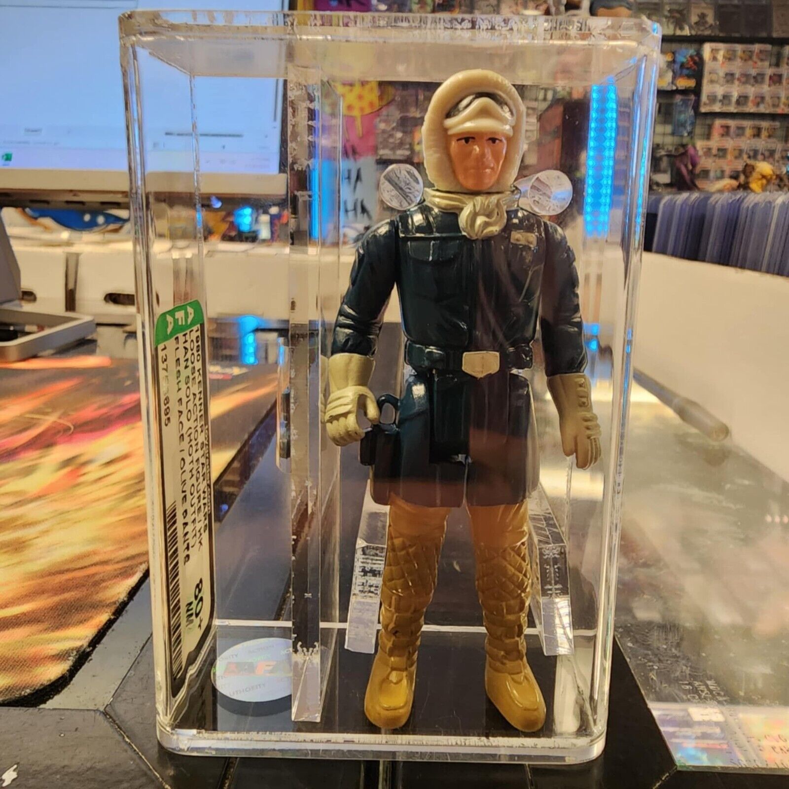 Star Wars Vintage Kenner 1980 Han Solo Hoth Outfit Flesh Face/Olive Pants AFA 80