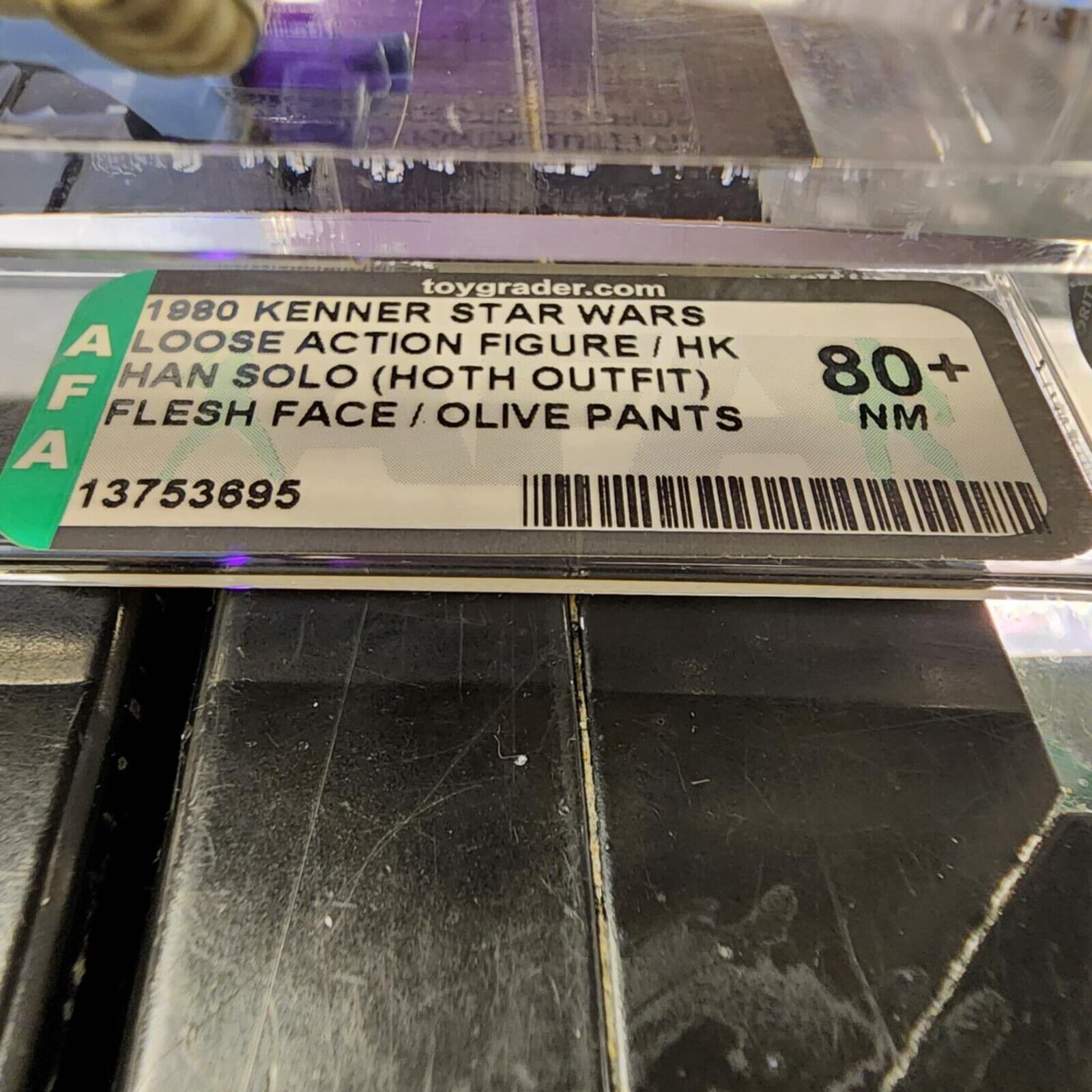 Star Wars Vintage Kenner 1980 Han Solo Hoth Outfit Flesh Face/Olive Pants AFA 80