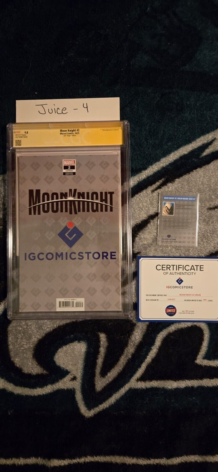 Moon Knight #2 CGC SS 9.8 GIST Marvel Variant Comic COA