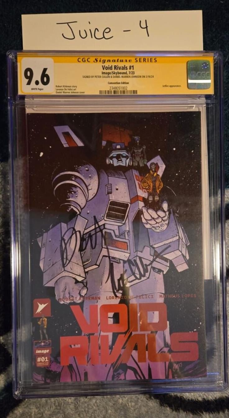 VOID RIVALS #1 CGC 9.6 SS - SDCC Transformers Variant - signed Warren Johnson