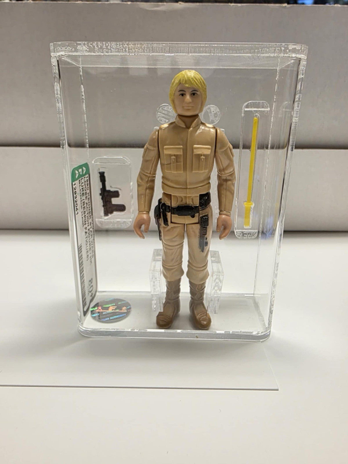 Vintage 1980 Star Wars Kenner AFA 80+ Luke Bespin Blonde Hair Loose Figure HK