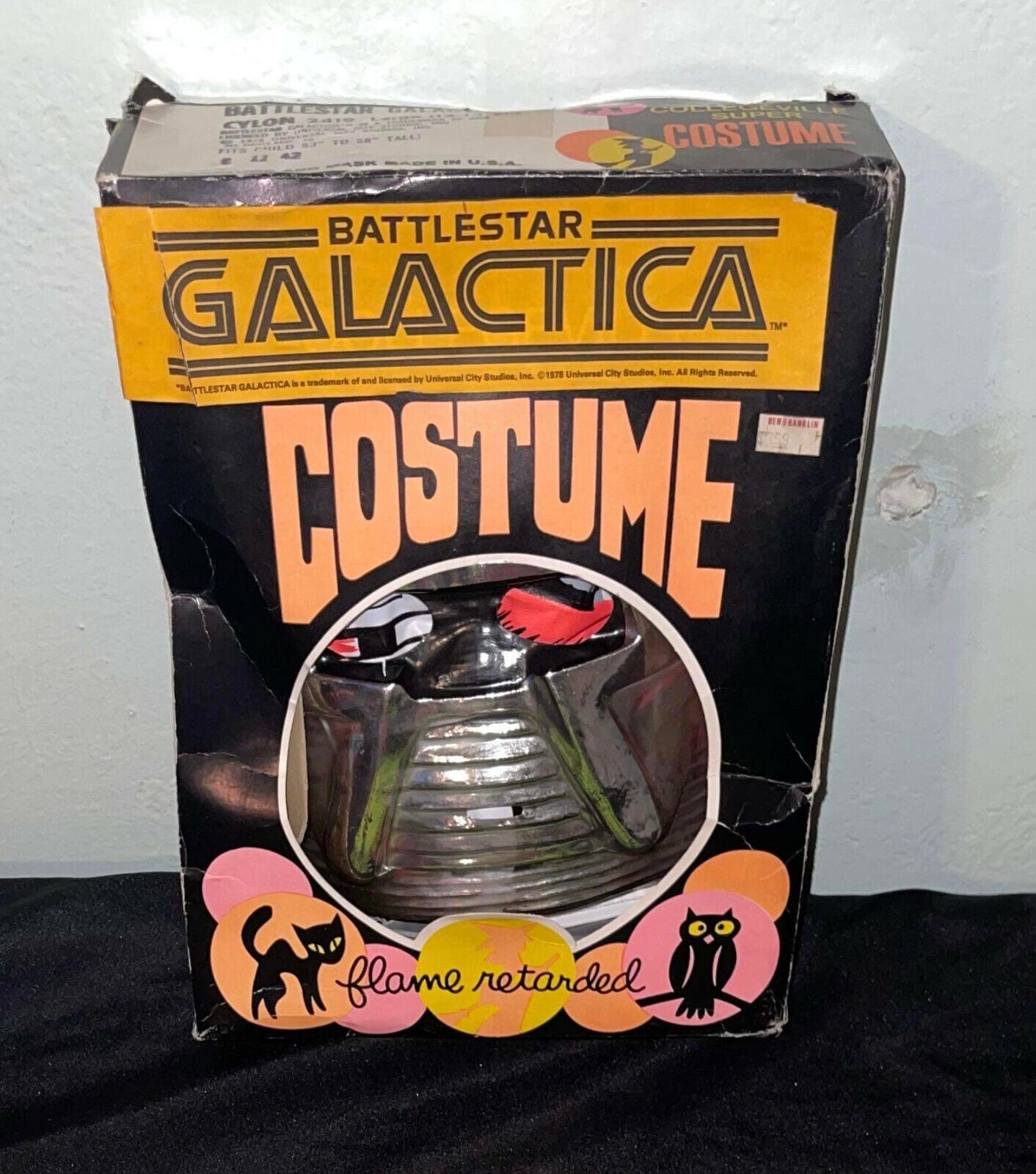 Vintage 1978 Battlestar Galactica Flame Retarted Costume with Mask - RARE!