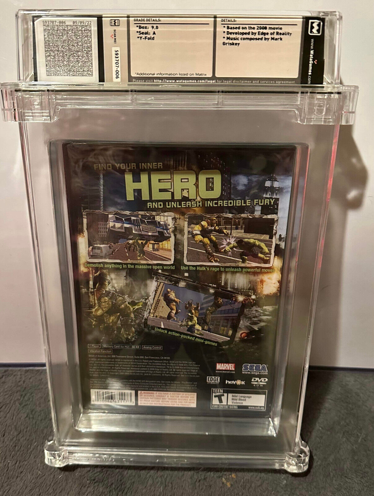 The Incredible Hulk - Playstation 2 WATA 9.0 Certified Game A