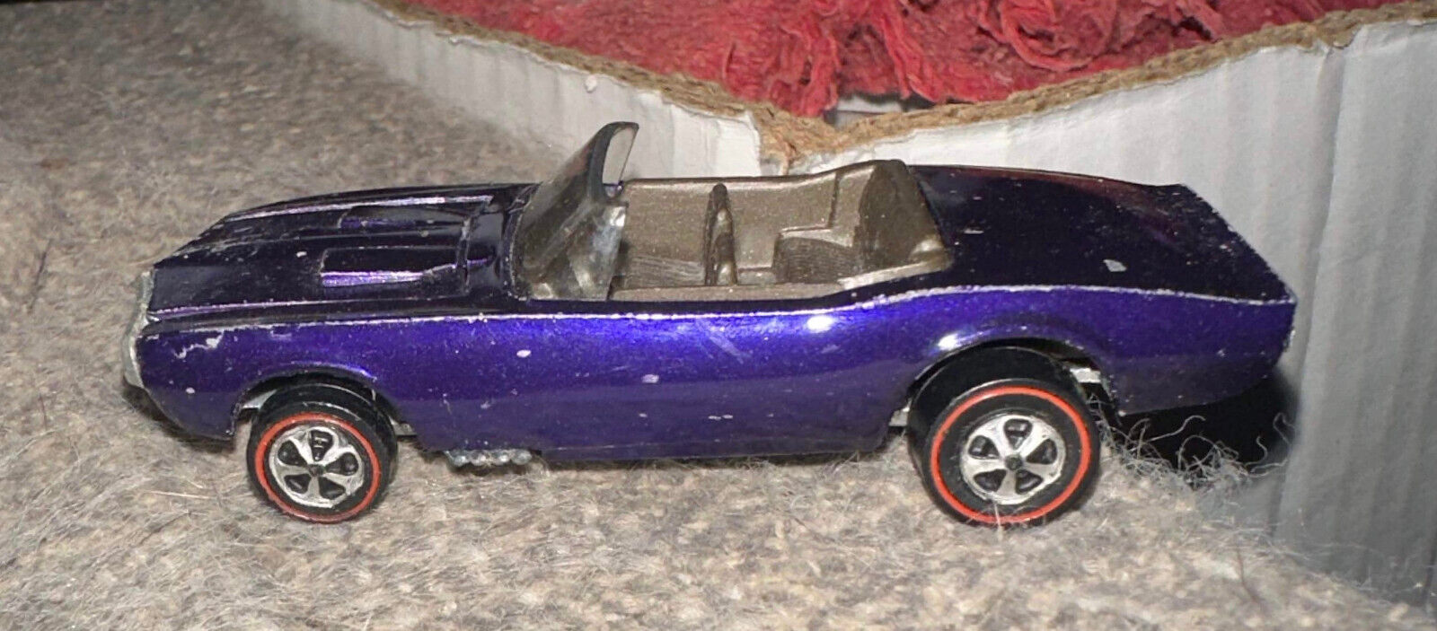 Vintage 1968 Hot Wheels Redline Custom Firebird  Purple / Gray Interior