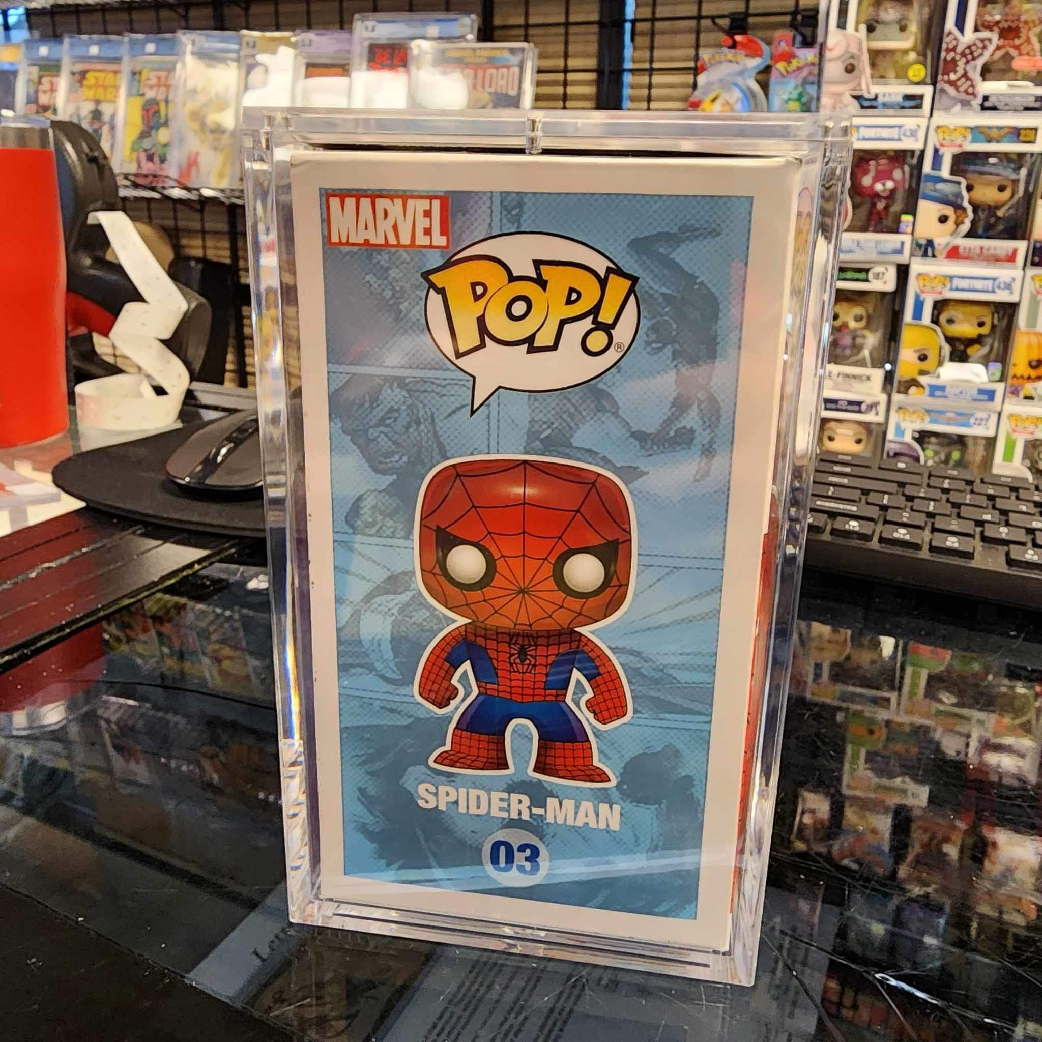 Funko POP Spider-man custom Art sam Delarosa Stan Lee Coa