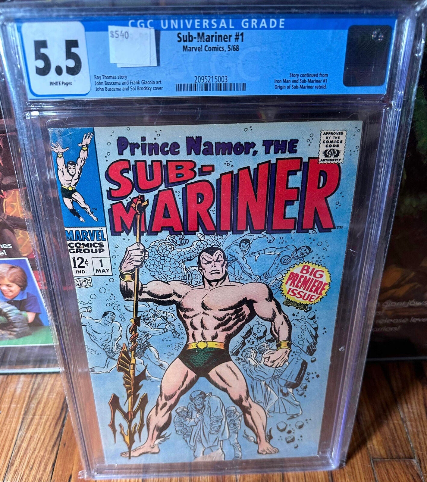 Prince Namor the Sub-Mariner #1 CGC 5.5 (Marvel 1968 Comic Book)