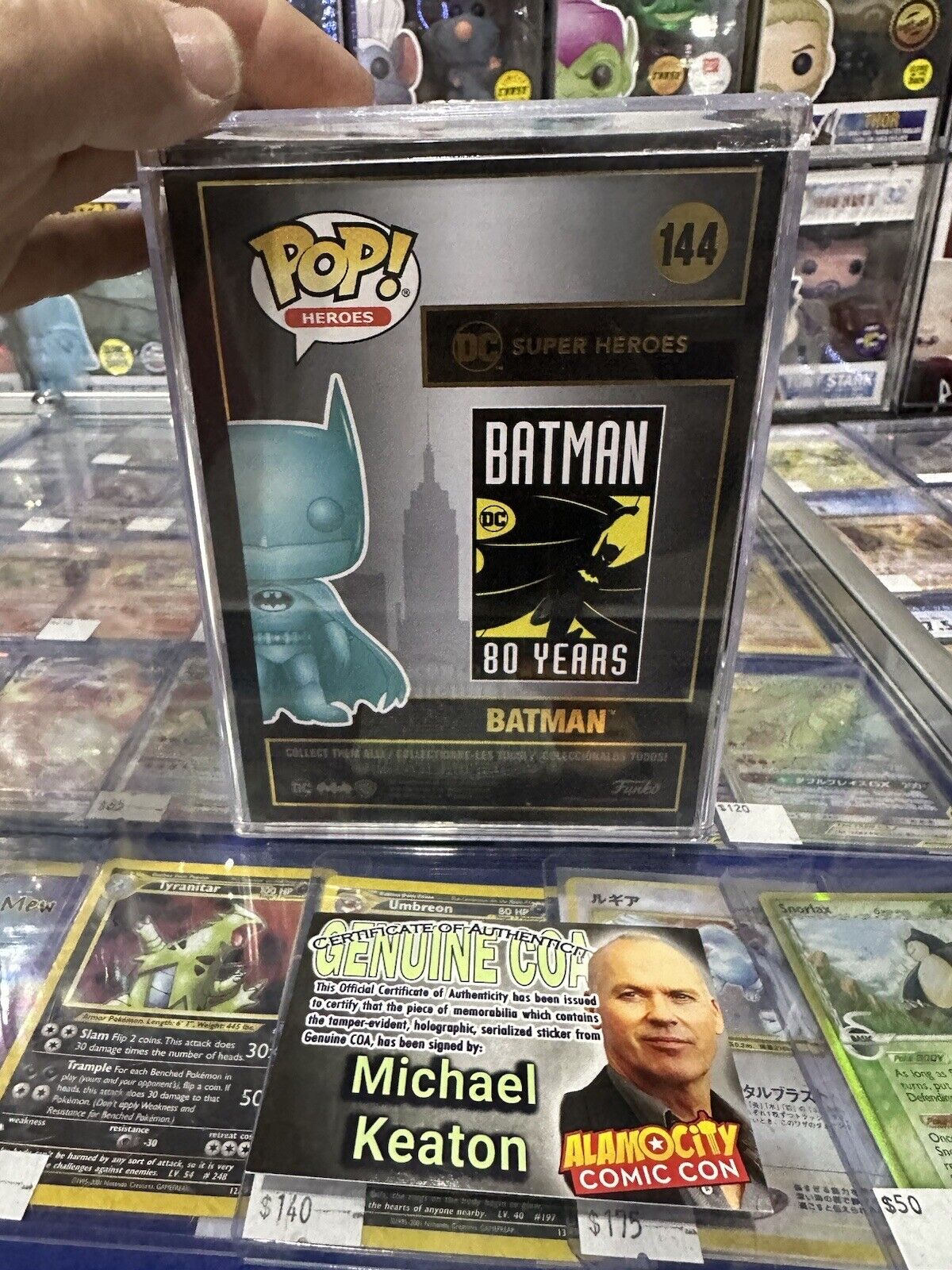 Batman 80 Years Funko Signed Michael Keaton COA