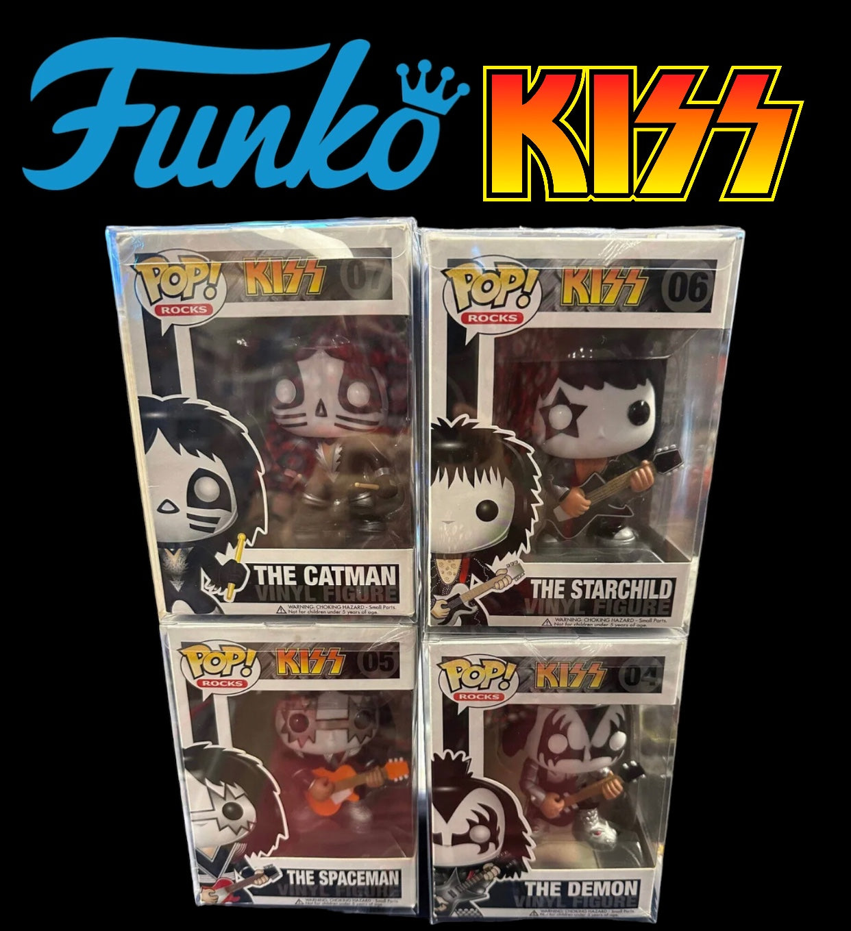 Funko Pop! Rocks  KISS Lot of 4 Vaulted Vinyl Figures