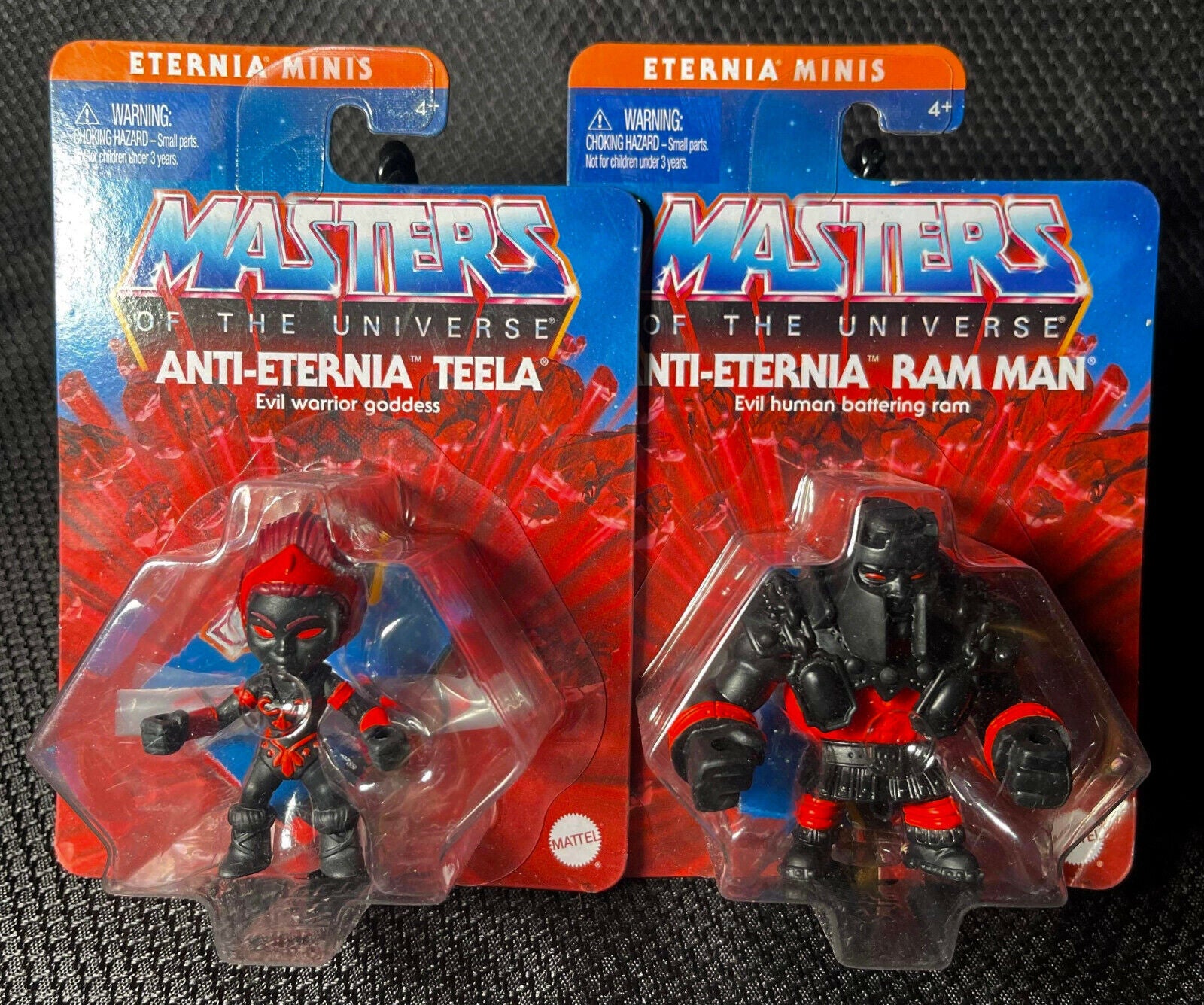 Anti-Eternia Ram Man / Teela  Masters of the Universe Eternia Minis 3” Lot
