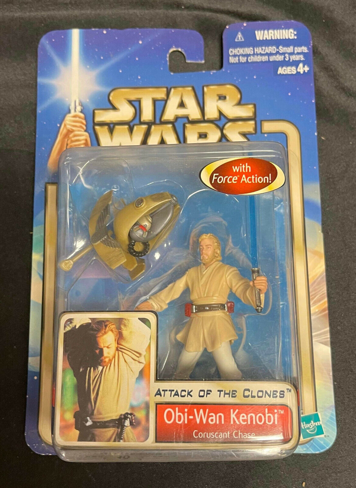 Star Wars Attack of the Clones Obi-Wan Kenobi Hasbro Action Figure Coruscant