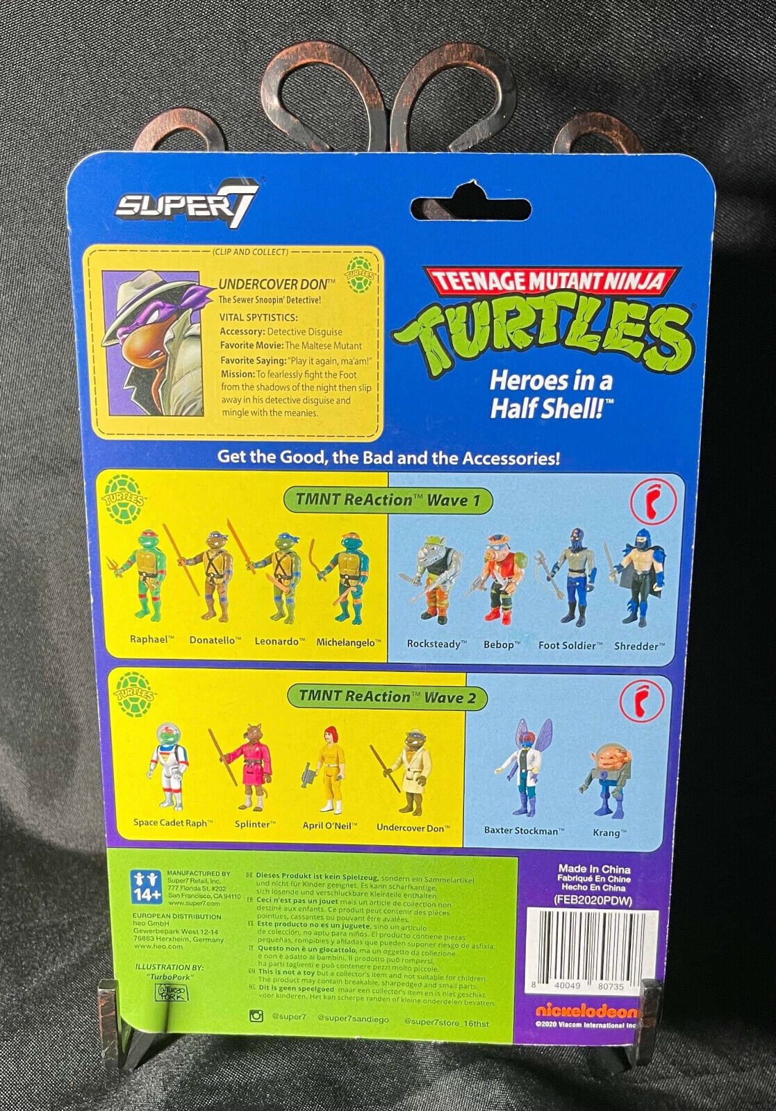 Super7 ReAction TMNT Teenage Mutant Ninja Turtles Undercover DON Action Figure