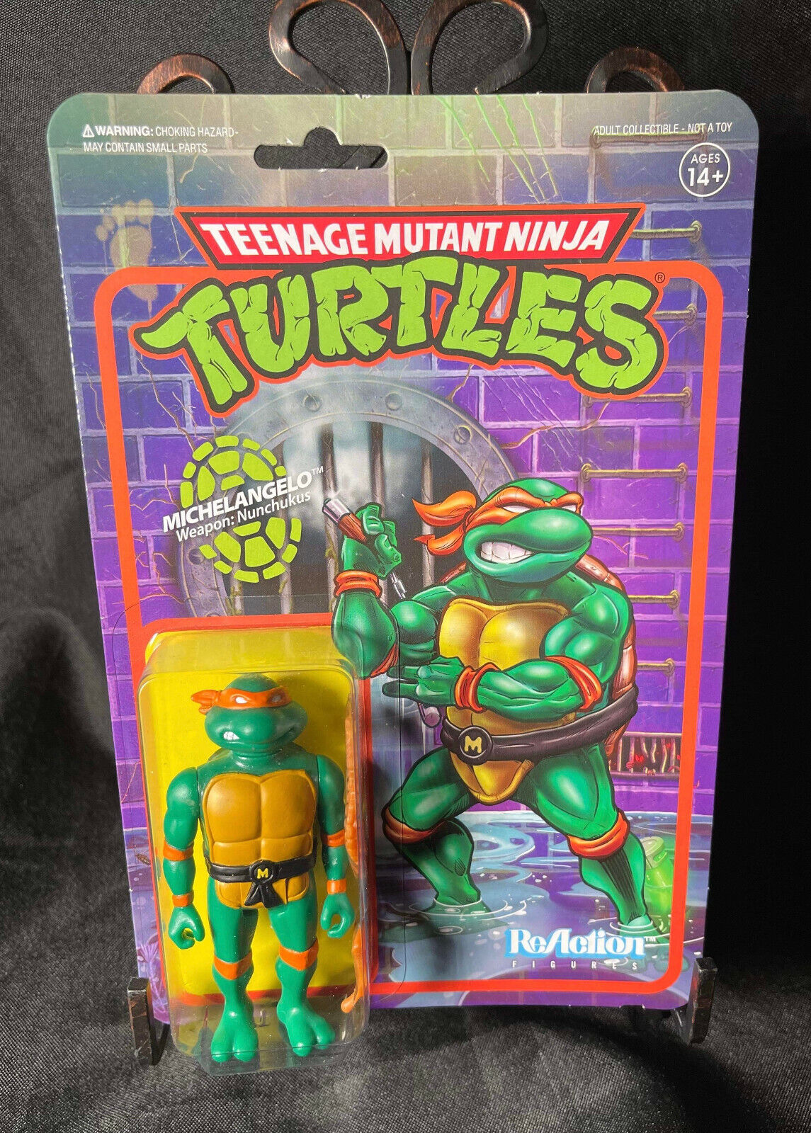 Super7 ReAction TMNT Teenage Mutant Ninja Turtles Michaelangelo Action Figure