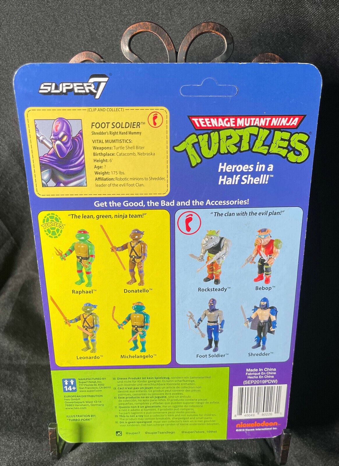 Super7 ReAction TMNT Teenage Mutant Ninja Turtles Foot Soldier Action Figure