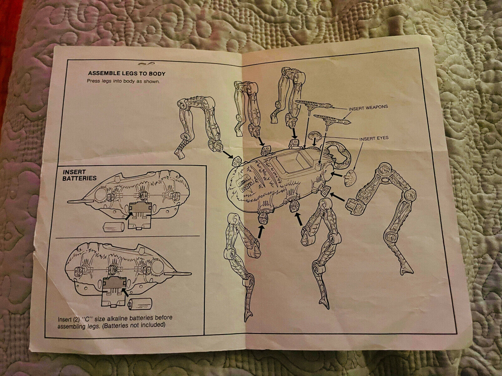 Vintage Masters of the Universe SPYDOR Instruction Guide Manual MOTU