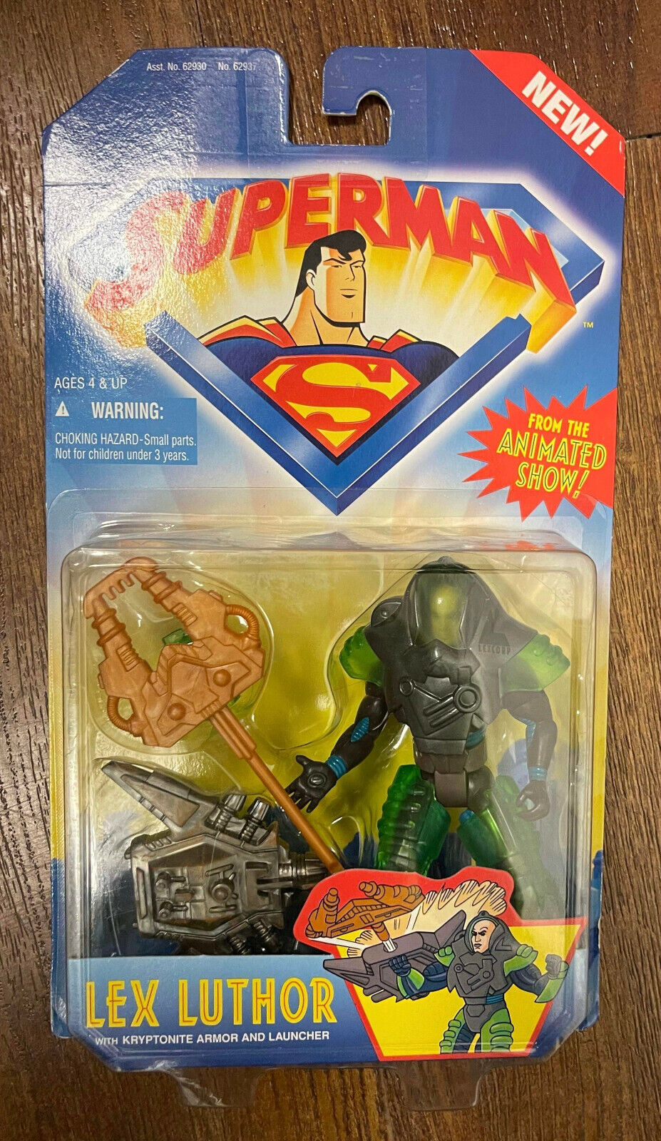 Superman Animated Show Lex Luthor Action Figure Sealed Hasbro 1996 Sealed